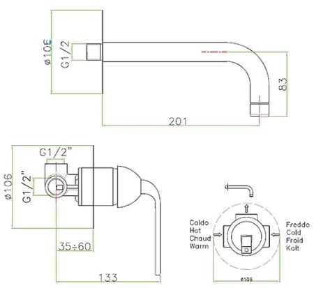Смеситель для раковины Fiore Koko 87CR7535, хром, артикул 87CR7535