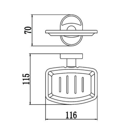 Мыльница D-Lin D222700-1, хром