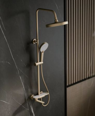 Душевая система BELZ B25713-5, брашированное золото