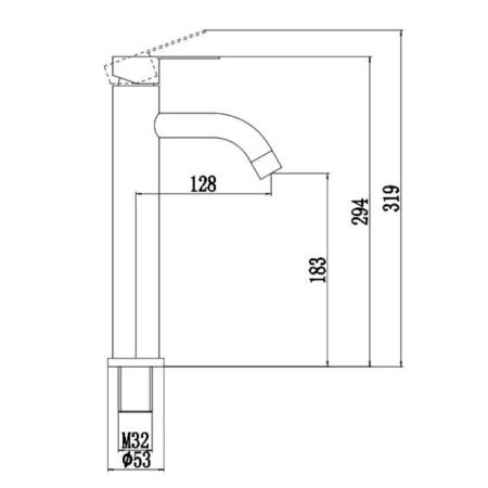 Смеситель для раковины Fmark FS8211A, хром