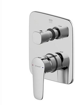 Смеситель для душа встраиваемый на 2 потока Bravat Source PB8173218CP-2-ENG, хром