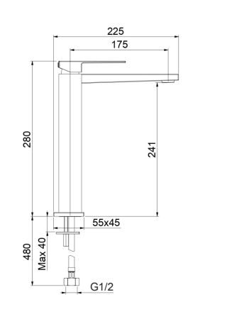 Смеситель для раковины Fiore KUBE 100BB8518, белый, артикул 100BB8518