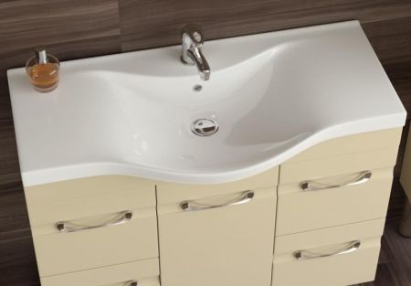 Тумба с раковиной SanVit Прима 90 kprim090 в цвете Ral витые ручки Капучино, артикул kprim090