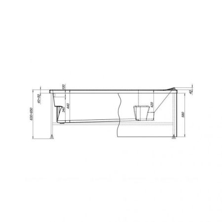 Фронтальный экран Aquanet 170, артикул 00242155