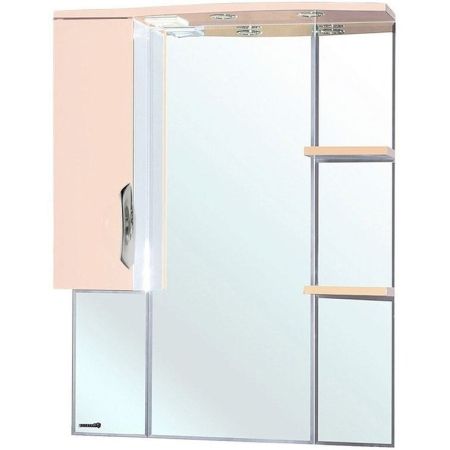 Зеркало со шкафом Bellezza Лагуна 75 L 4612112002078 с подсветкой L Бежевое Белое