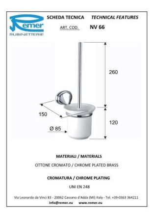 900 Туалетный ерш RR NV66, артикул NV66CR