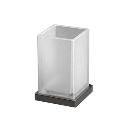 Colombo Look Стакан настольный, цвет: PVD графит матовый/матовое стекло, артикул B1641.GM-VAN