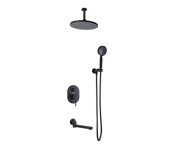 Душевая система встраиваемая Bronze de Luxe SCANDI 14582/1B, черный