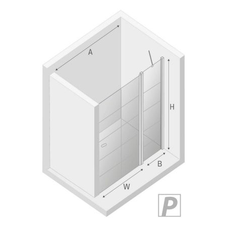 Дверь в нишу NEW TRENDY NEW SOLEO BLACK одинарная 90x195 D-0293A (черный), артикул D-0293A