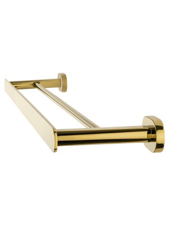 Полотенцедержатель двойной WONZON & WOGHAND FIRST, Глянцевое золото (WW-8411-LG), артикул WW-8411-LG