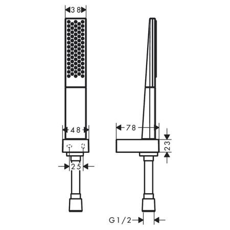 HG Rainfinity Душевой набор с ручной лейкой, шлангом 160см и держателем, цвет хром, артикул 26856000