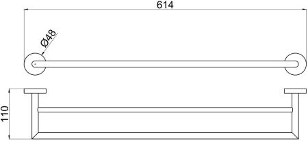 Держатель для полотенец Allen Brau Priority 6.31012-00 хром, артикул 6.31012-00