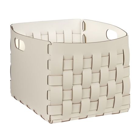 ADJ Корзинка Bottega, 35x40xH30 см., цвет: панна котта/белый, артикул 1048.16/10