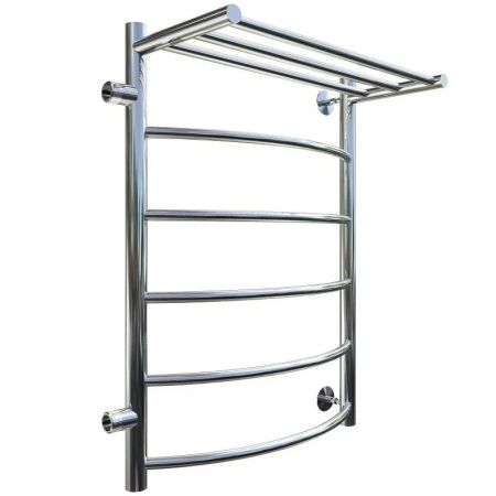 Водяной полотенцесушитель Тругор Приоритет 1 П ПМ L 80x40 с полкой Хром, артикул Приоритет1/ПМ508040Плев
