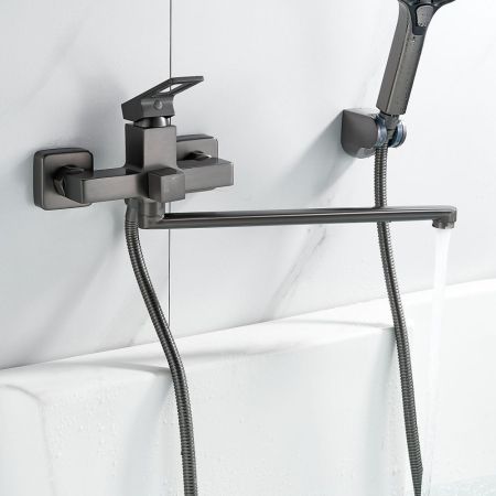 Смеситель для ванны Raffine F2296T, оружейная сталь, артикул F2296T