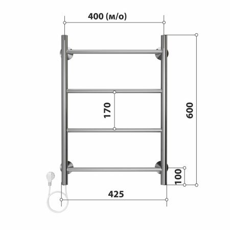 Полотенцесушитель электрический Stelmix 60x40 см, прямой, артикул 4670078543110