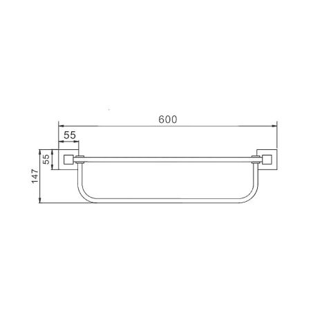 Полка для полотенец Haiba HB8924, черный, артикул HB8924