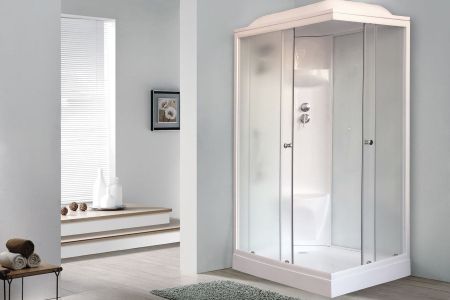 Душевая кабина Royal Bath RB 8120HP6-WC (белое/матовое) левая