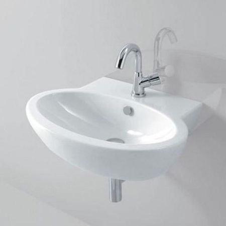 AZZURRA COMODA раковина подвесная с 1 отв. под смеситель 65х50см, цвет белый, артикул CMLS06550T0MBI/(COM 65/S bi)*1