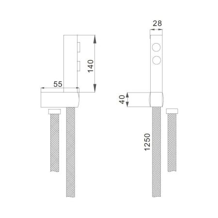 Гигиенический набор D-Lin D61039, хром