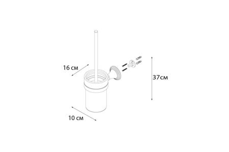 Ершик для унитаза Fixsen Best FX-71613 Хром, артикул FX-71613