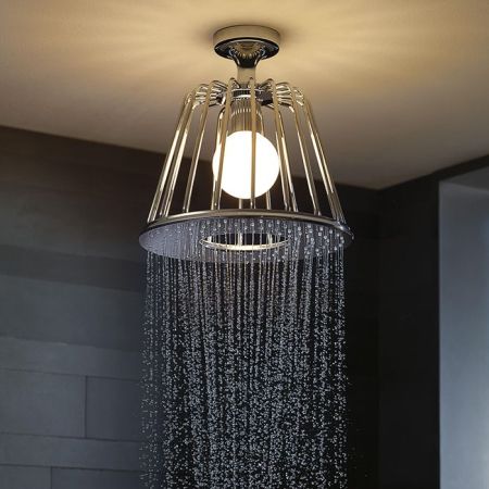 AX LampShower Верхний душ, Ø 275мм, 1jet,  потолочныы монтаж, с подсветкой, дизайн Nendo, цвет: хром, артикул 26032000