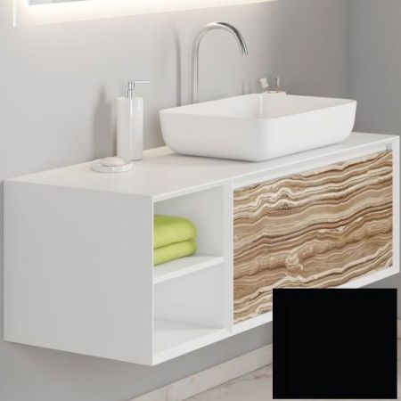 Тумба под раковину SanVit Стайл 120 R kstyle120 подвесная Черный глянец, артикул kstyle120