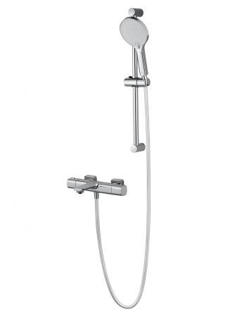 Смеситель для ванны с душем и термостатом WONZON & WOGHAND SOLID, Хром (WW-C2011-A-CR), артикул WW-C2011-A-CR