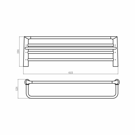Полка для полотенец FASHUN A1824-8, белый, артикул A1824-8