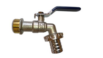 Кран шаровой со штуцером 3/4" VN-BN34  водоразборный никилированный ручка