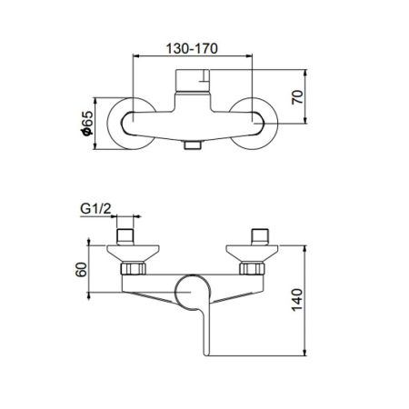 Смеситель для душа Webert DoReMi DR870102345, никель, артикул DR870102345