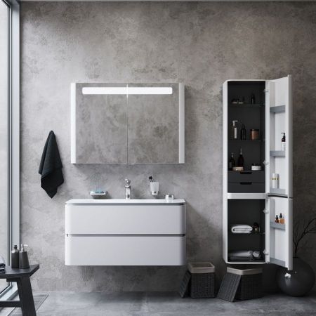 M30CHR0406WG Sensation, Шкаф-колонна, подвесной, правый, 40 см, двери, белый, глянцевая, шт, артикул M30CHR0406WG