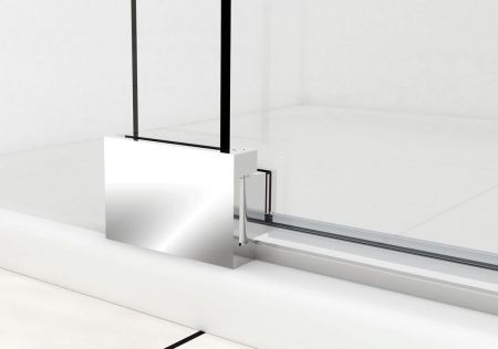 Душевая дверь Extra VDP-1E1011CLB, 1000/1100, черный, стекло прозрачное, артикул VDP-1E1011CLB