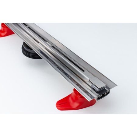 Желоб BERGES водосток SUPER line 550, матовый хром, S-сифон D50/105 H50 вертикальный, артикул 090080