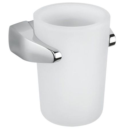 Colombo Road стакан настенный, цвет: хром/матовое стекло, артикул B8002.CR-VAN