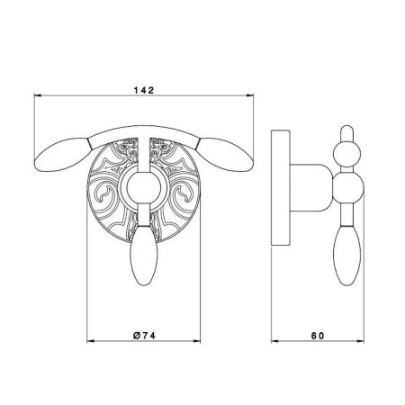 Nicolazzi Liberty Крючок подвеной, цвет: хром, артикул 1081CR16