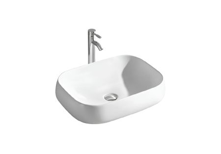 Раковина накладная для установки на столешницу AQUATEK AQ5526-MW 560*420*140, матовый белый, артикул AQ5526-MW