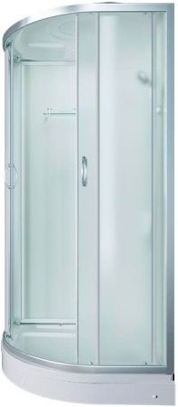 Душевая кабина Erlit Comfort ER3510P 100x100 задняя стенка Белая стекло матовое