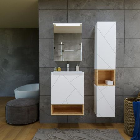 Ниша для тумбы Бриклаер КРИСТАЛЛ 50 см, дуб бунратти