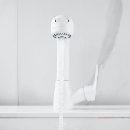 Смеситель для раковины многофункциональный Raffine F291C, белый