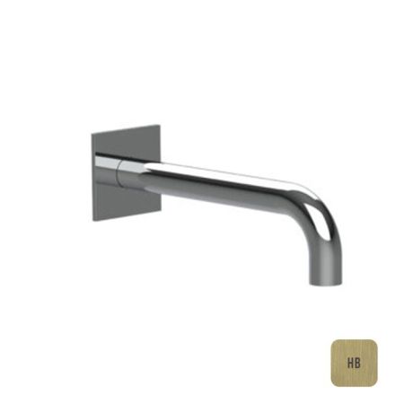 ALMAR Излив настенный 24 cм для ванны с квадратным отражателем, цвет латунь брашированная PVD, артикул E098011.HB