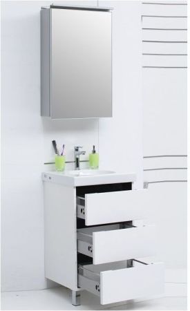 Зеркальный шкаф De Aqua Алюминиум 50 AL 501 050 S серебро