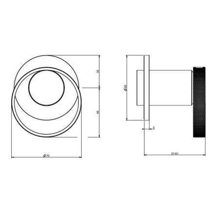 Gessi Anello Встраиваемый однорычажный смеситель на 1 выход, цвет: Black Metal Brushed PVD, артикул 63409#707