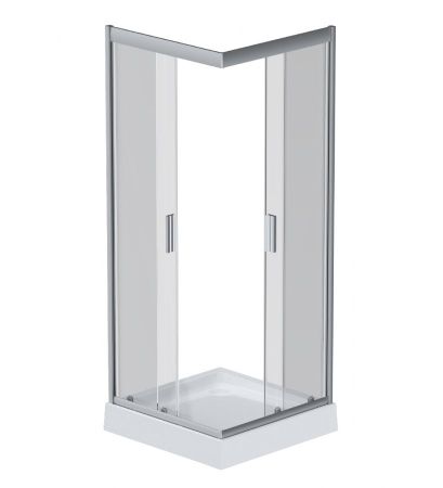 W90G-403-090MT Gem душ.ограждение 90х90 квадрат,стекло прозрачное,профиль мат. серебро, без поддона