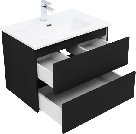 Тумба под раковину Aquanet Вега 2.0 70 черный, артикул 00337954