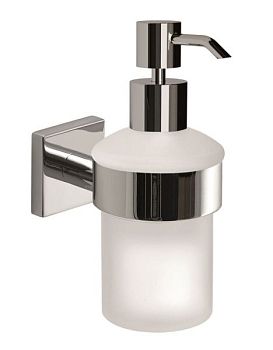 Gedy Fuji, настенный стеклянный дозатор с металлической помпой, цвет хром