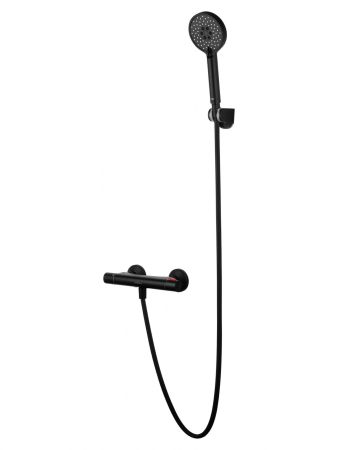 Смеситель для душа с термостатом WONZON & WOGHAND INN 5, Черный матовый (WW-B2005-A-MB), артикул WW-B2005-A-MB