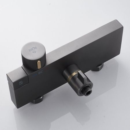 Душевая система с термостатом Rose R1896T-6, пепельный, артикул R1896T-6