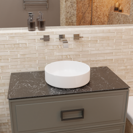 Раковина TEOLO с установкой на столешницу круглой формы 700-011W, артикул 700-011W