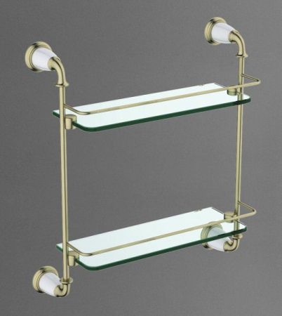 Двойная стеклянная полка AM-3684AW-Br Двойная стеклянная полка, артикул AM-3684AW-Br